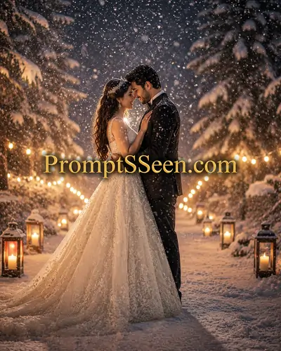 Snow Wedding Romance Portrait