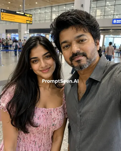 Airport Selfie Thalapathy Vijay